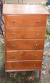 an image of Solid oak cylinder record cabinet
