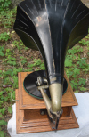 a third thumbnail of Victor III with black flower horn for sale